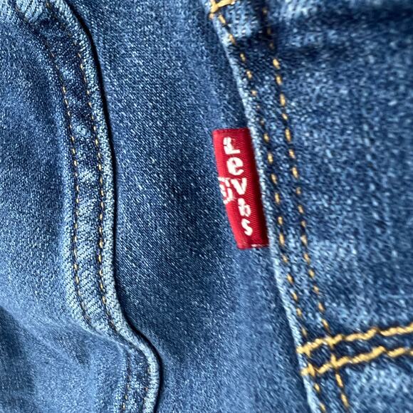 Levi's 721 High Rise Skinny Ankle Jeans womens sz 28 dark wash distressed - Picture 9 of 14